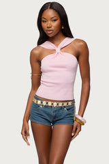 Kerren Knotted Knit Top