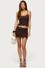Zeinab Bead Fringe Crochet Top