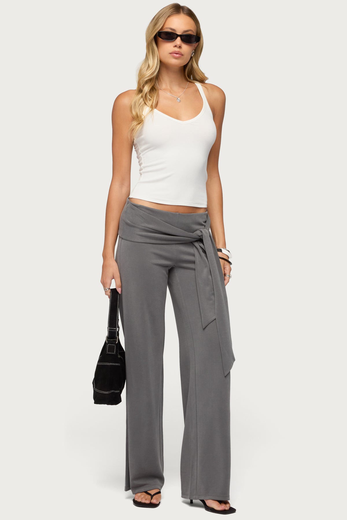 Xyla Straight Leg Tie Pants – edikted