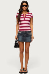 Rhianon Striped Henley Top