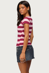 Rhianon Striped Henley Top