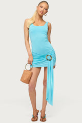 Yilin Draped Ring Mini Dress