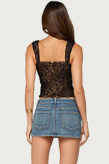 Sakia Wide Strap Lace Corset