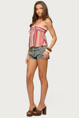 Fernanda Striped Halter Top