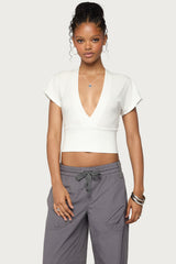 Mundy Deep V Neck Top