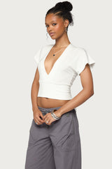 Mundy Deep V Neck Top
