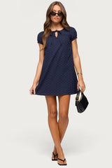 Mariella Lacey Eyelet Mini Dress
