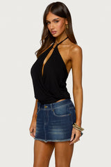 Metta Ring Cutout Halter Top