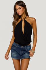 Metta Ring Cutout Halter Top