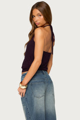 Metta Ring Cutout Halter Top