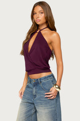Metta Ring Cutout Halter Top