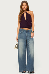 Metta Ring Cutout Halter Top