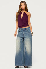 Metta Ring Cutout Halter Top