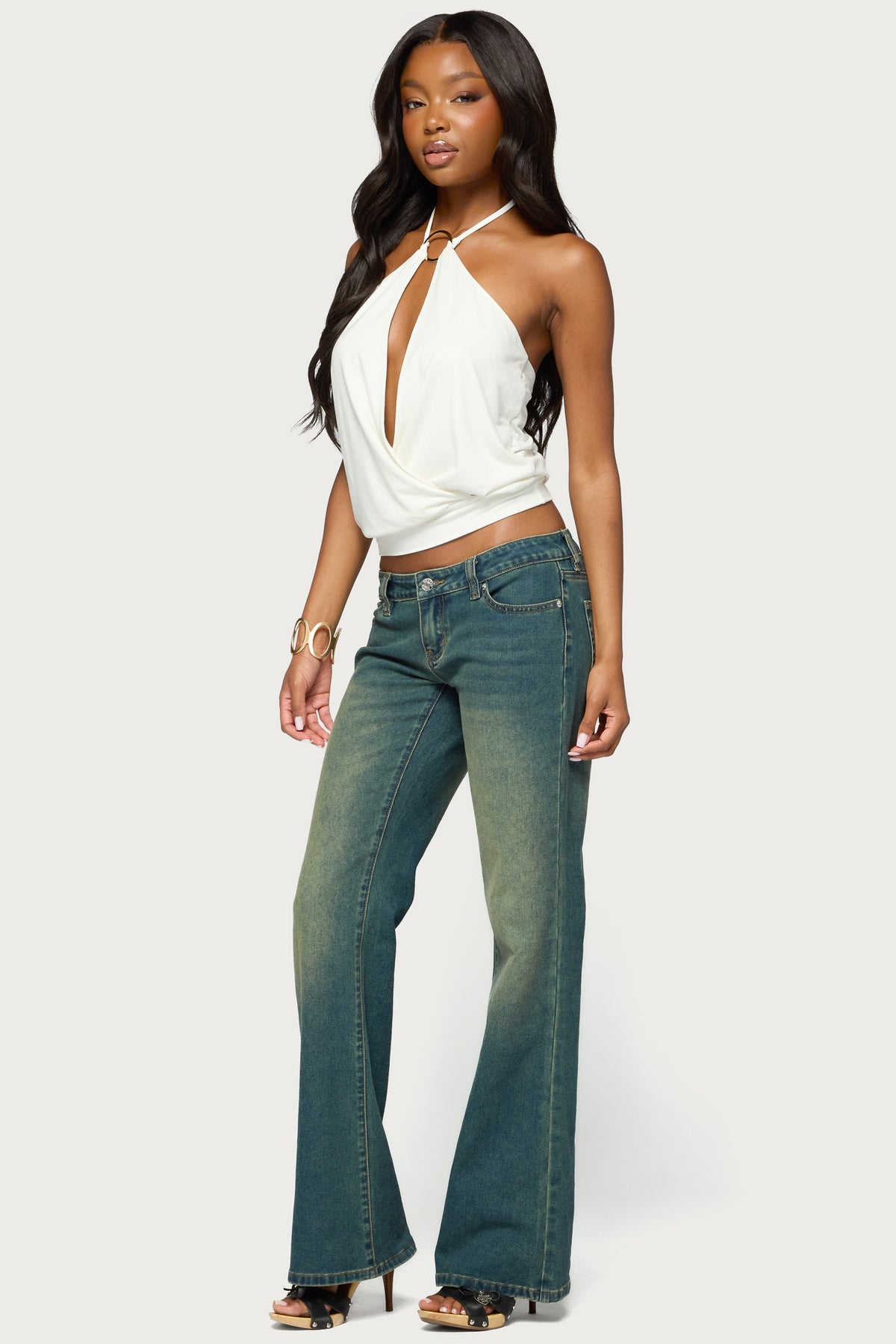 Metta Ring Cutout Halter Top