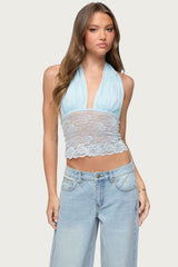 Eloria Lacey Flutter Tie Top