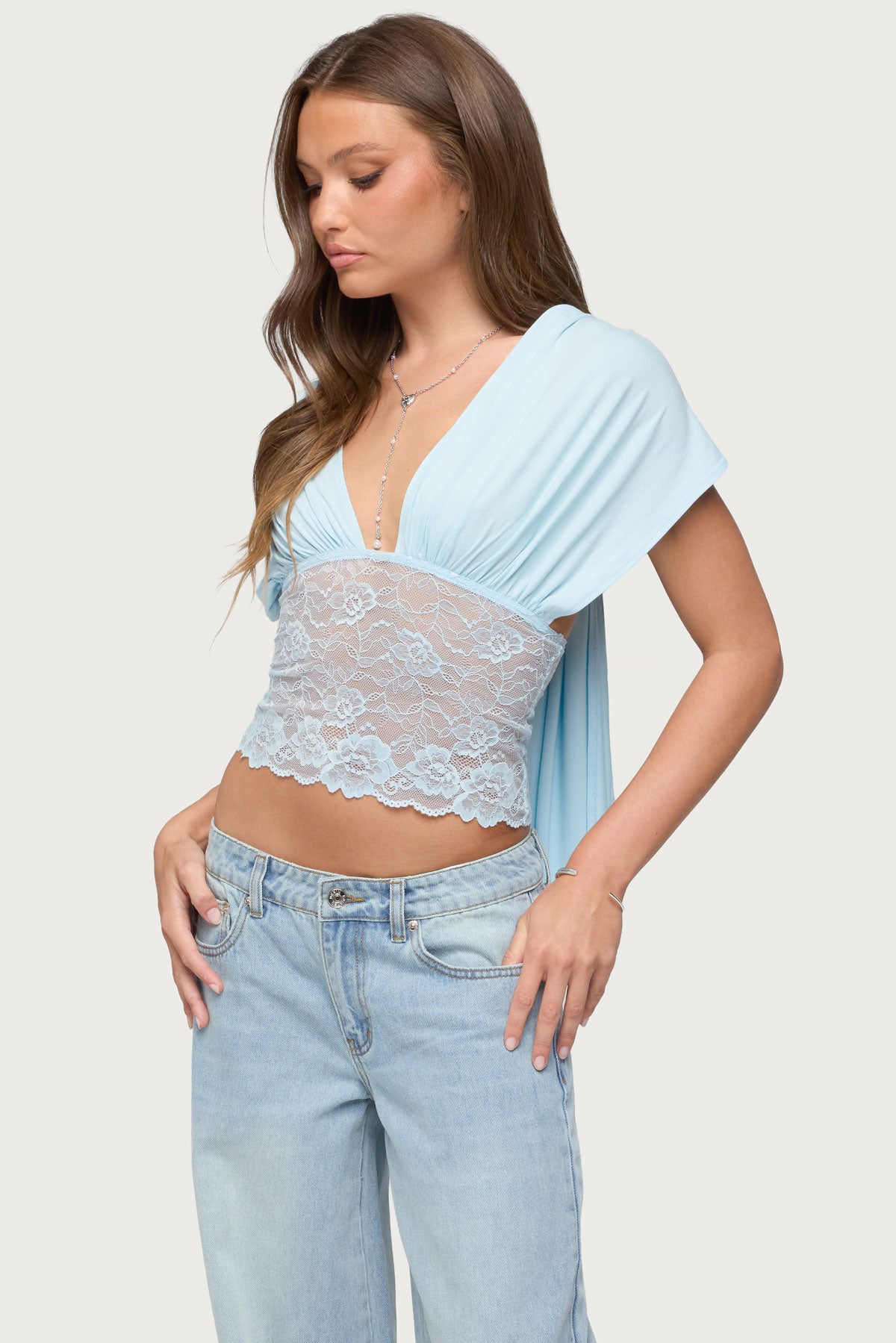 Eloria Lacey Flutter Tie Top