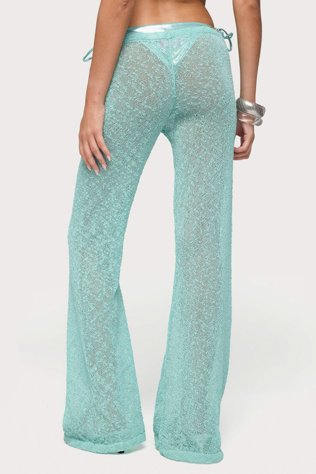 Bena Textured Knit Flared Pants