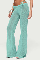 Bena Textured Knit Flared Pants