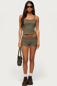 Jody Striped Foldover Shorts