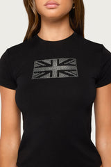 UK Girl Rhinestone T Shirt