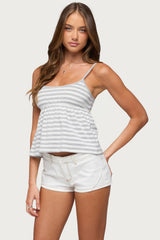 Zacharia Striped Babydoll Top
