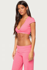 Laverne Wrap Crop Top