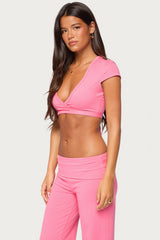 Laverne Wrap Crop Top