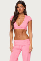 Laverne Wrap Crop Top