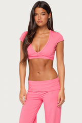 Laverne Wrap Crop Top
