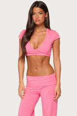 Laverne Wrap Crop Top