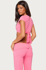 Laverne Wrap Crop Top