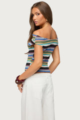 Irenea Striped Off Shoulder Top