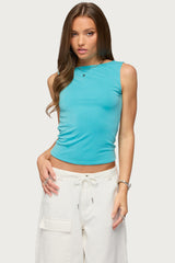 Rondah Twisted Backless Top