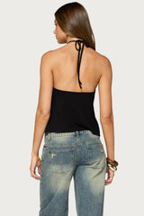 Gale Wood Disc Halter Top