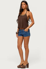 Gale Wood Disc Halter Top