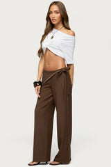 Avery Studded Foldover Straight Leg Pants