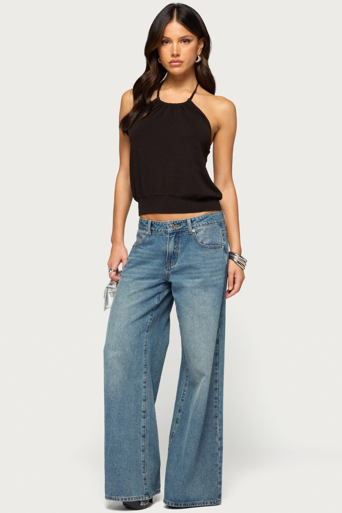 Bondi Cinched Waist Halter Top