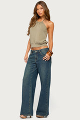 Bondi Cinched Waist Halter Top