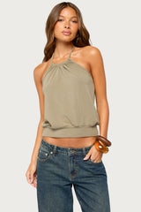 Bondi Cinched Waist Halter Top