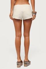 Ceresie Belt Denim Micro Shorts