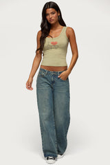 I Heart NY Rhinestone Tank Top