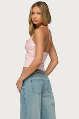 Katelyn Sequin Halter Top