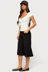 Jeanna Notch Scoop Neck T Shirt