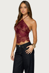 Yanitza Lace Halter Top