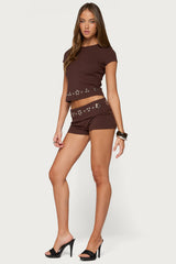 Fontey Studded Ribbed Top