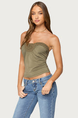 Ashlinn Crochet Strapless Top