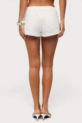 Gia Stone Low Rise Micro Denim Shorts
