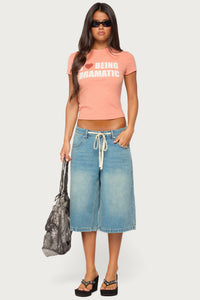Jaci Denim Bermuda Shorts