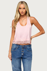 Onie Lacey Satin Effect Tank Top
