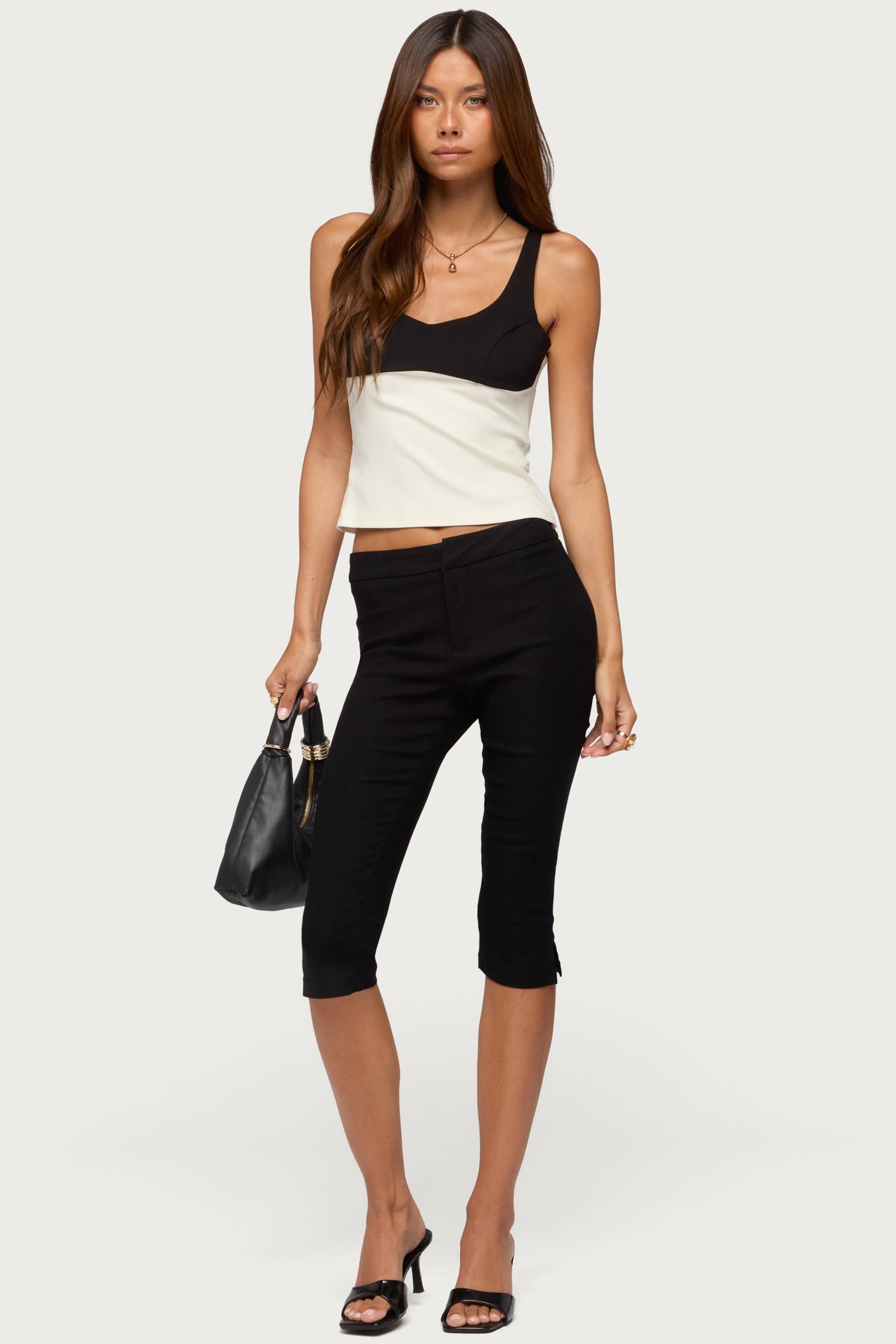 Clarinda Contrast Woven Tank Top